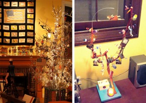 Barb's holiday tree and Polly's vision tree